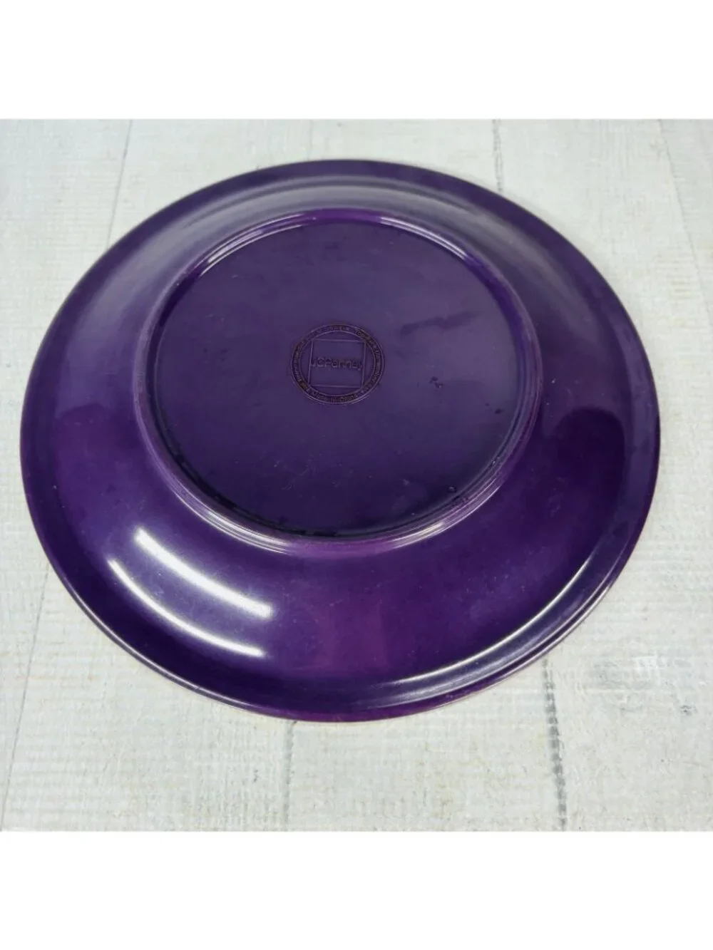 JC Penny Home Collection FRUIT MULTI Purple Melamine Salad Lunch Plates Set of 4